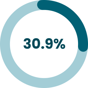 Pie chart showing 30.9%.